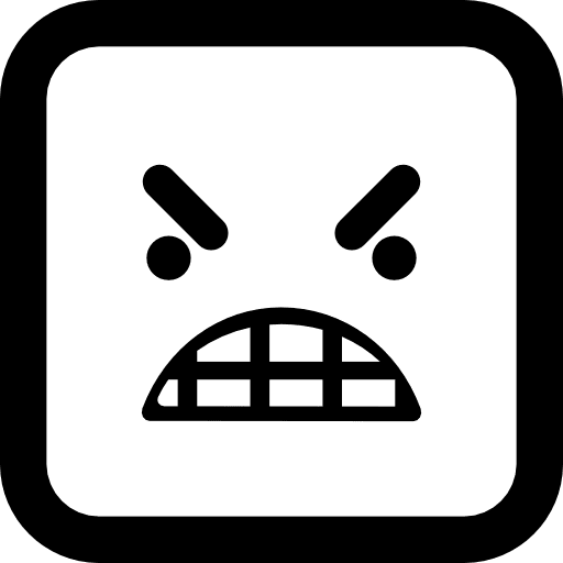 Anger emoticon square face emoticon anger emoticon square icon