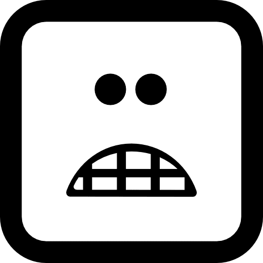 Scared emoticon square face emotion emotions emoticon square icon