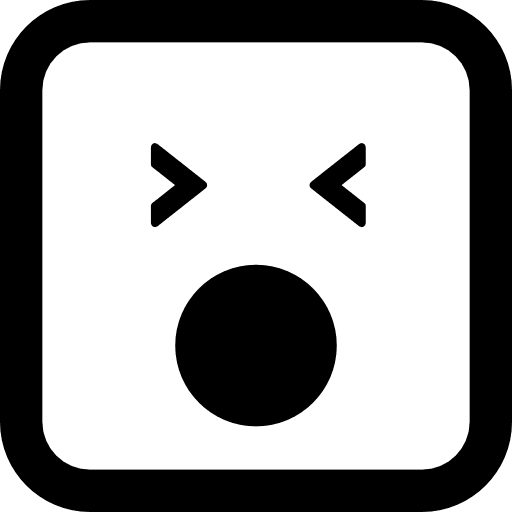 Sleepy face square shape face faces emoticon icon