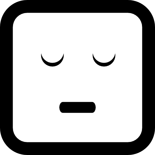 Resting emoticon square face emoticon sleep emoticons icon