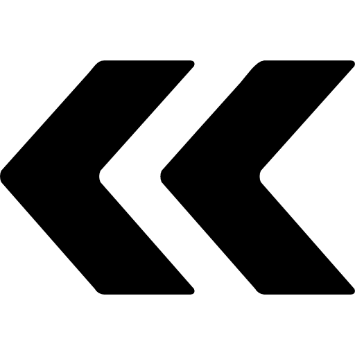 Two left arrows arrows reverse before icon