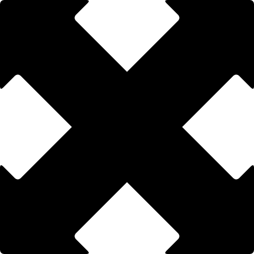 Arrows cross pointing four directions cross pointing square icon