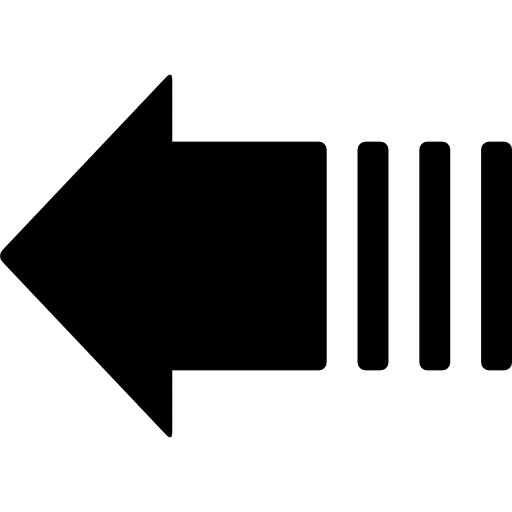 Left black arrow variant left directional arrows icon