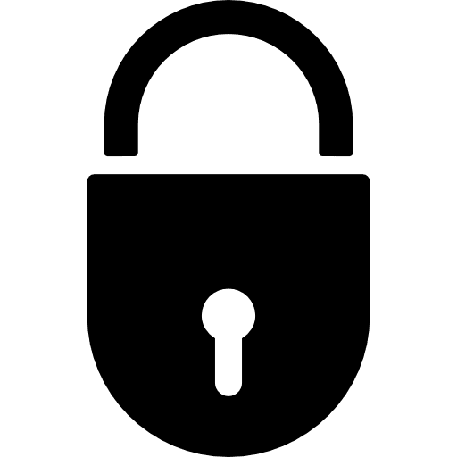 Lock padlock interface symbol for security lock locked padlock icon