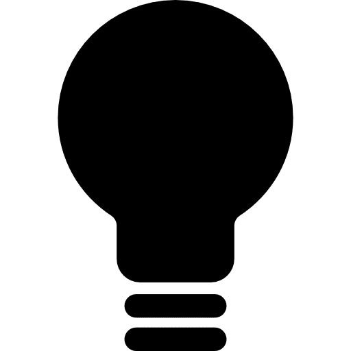 Lightbulb black tool shape tools light lightbulbs icon