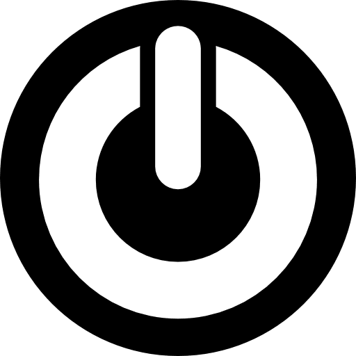 Power button shutdown interface power icon