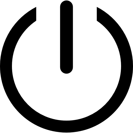 Power thin circular symbol symbols shutdown power icon