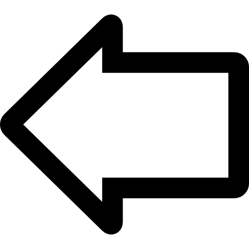 Left arrow outline gross business arrow icon