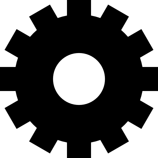 Gear configuration interface tools and utensils icon