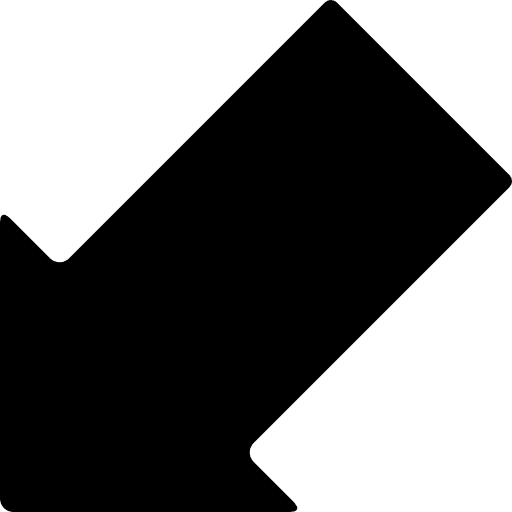 Arrow pointing down left symbol sign business pack icon