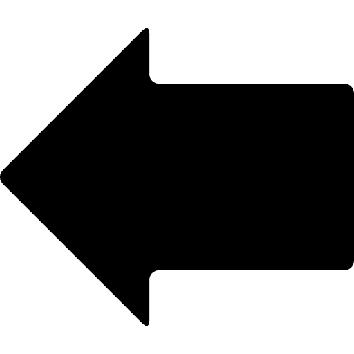 Left black arrow pointing left arrow direction icon