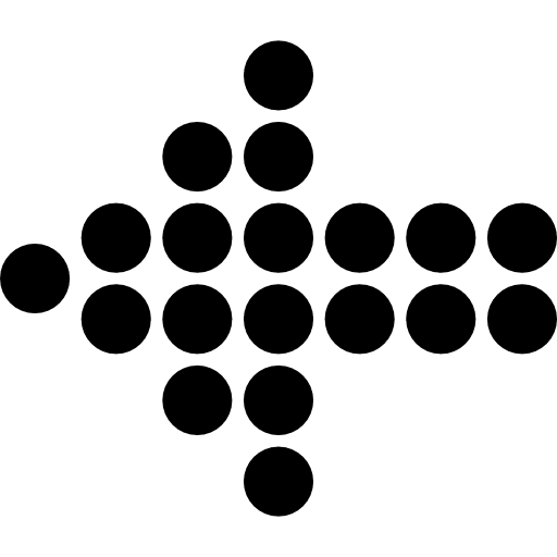 Left dots arrow left dots directional icon