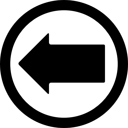 Left arrow in a circle outline direction arrows arrow icon