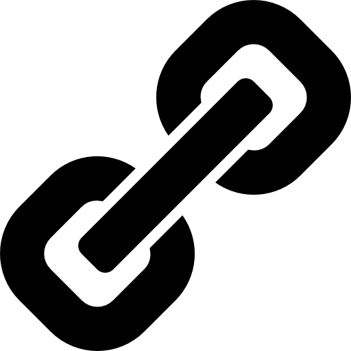 Link interface symbol of chain in diagonal link chain business pack icon