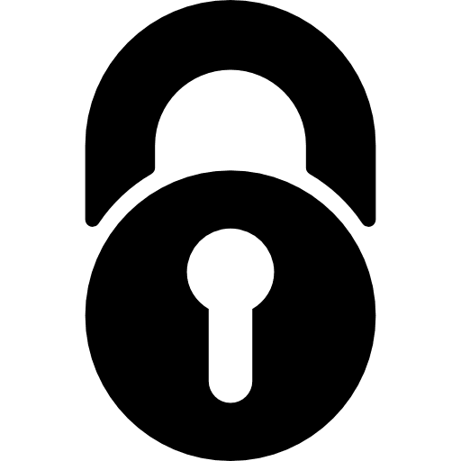 Lock circular padlock security interface symbol lock tool locked icon