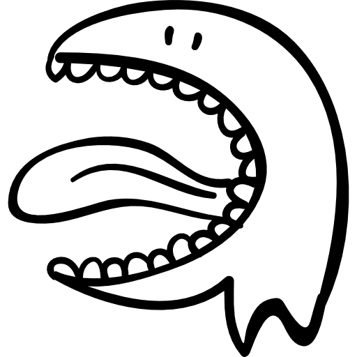 Halloween monster animal head with big open mouth animals animal halloween icon