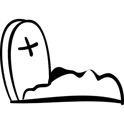 Halloween tomb ground tombstone cross icon