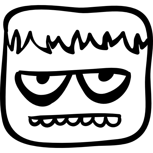 Halloween ugly monster face ugly head halloween icon