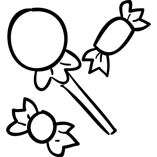 Halloween candies outlines food outlines candies icon