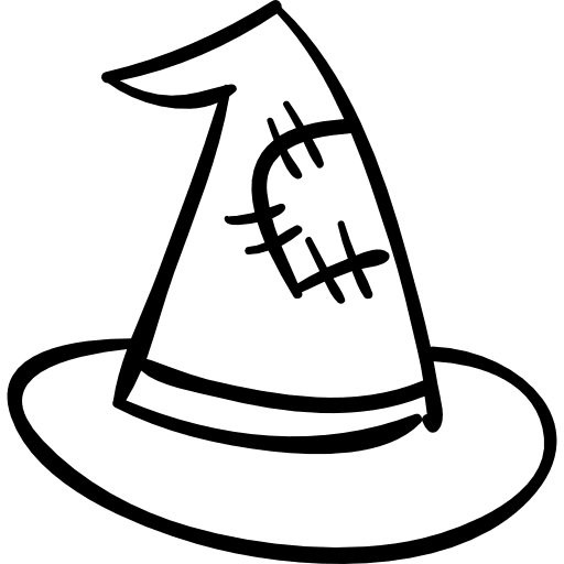 Halloween witch hat costume witch object icon
