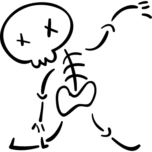 Skeleton bones skeleton bones halloween icon