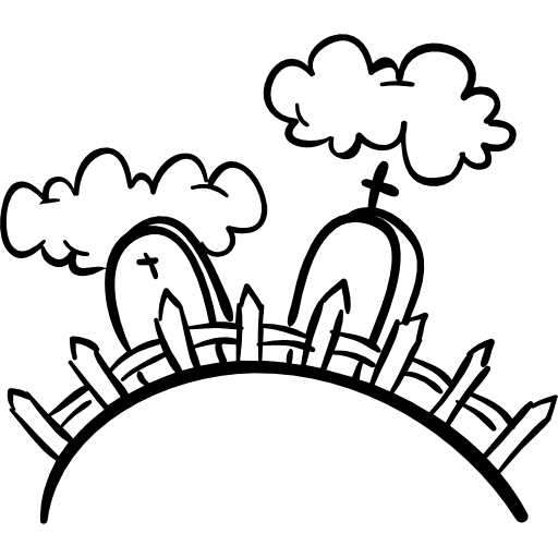 Halloween cemetery cemetery tombs scary icon