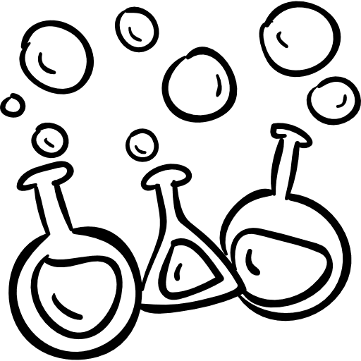 Halloween potions beverages bottles outlines with bubbles poisons bottles bubbles icon