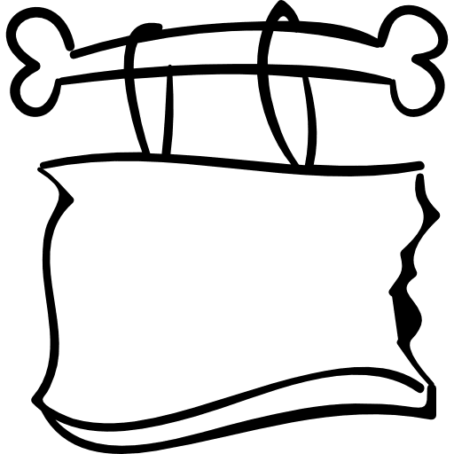 Halloween grungy signal hanging of a bone outline commercial commerce wood icon