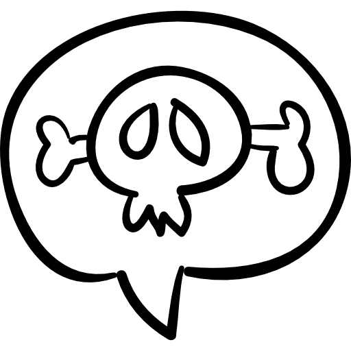 Halloween message of death halloween outline death icon