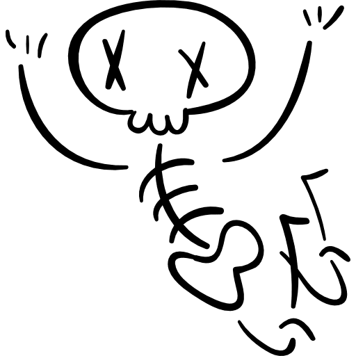 Halloween skeleton scary character person icon