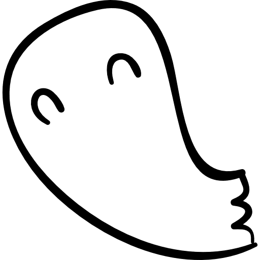 Halloween sleeping ghost outline flying ghost outlined icon