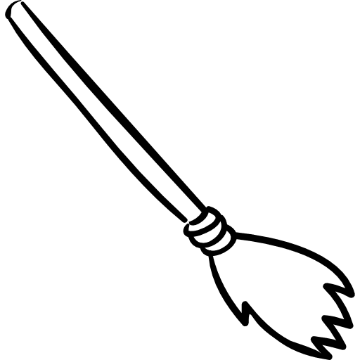 Broomstick halloween object object outline halloween icon