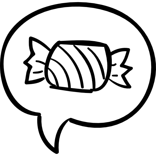 Asking for a candy in halloween halloween speech bubble candy icon