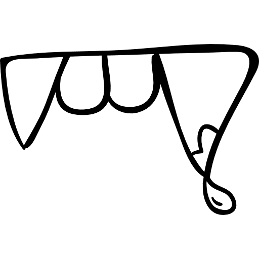 Fangs outline fangs teeth halloween icon