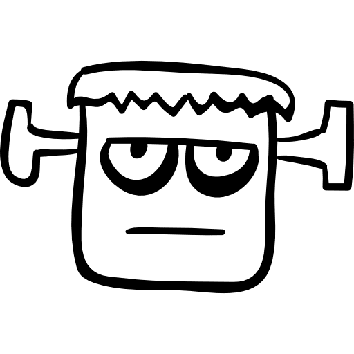 Frankenstein halloween monster head frankenstein mask ugly icon