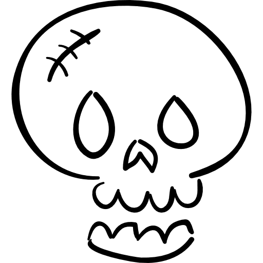 Skull outline human skull outline icon