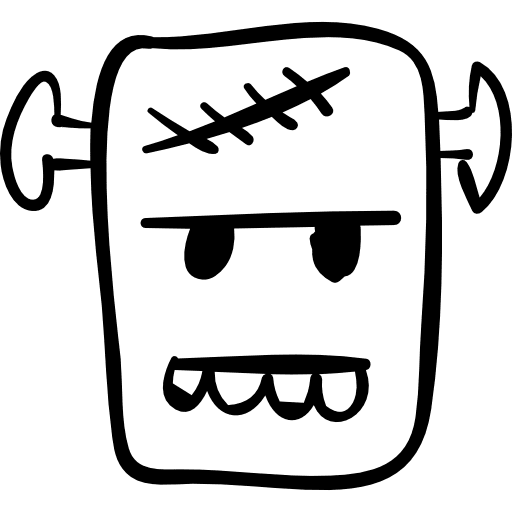 Frankenstein scary halloween monster icon