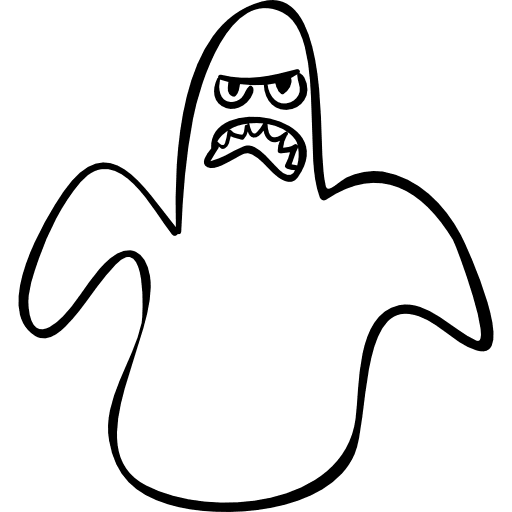 Halloween ghost outline scary shape ghost phantom scary icon