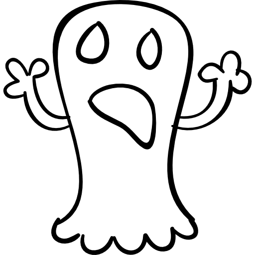 Halloween phantom outline scary ghost outlined icon
