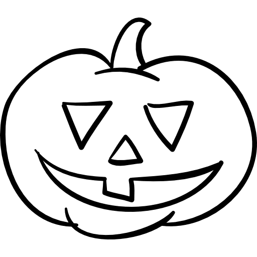 Halloween pumpkin head outline halloween head outline icon