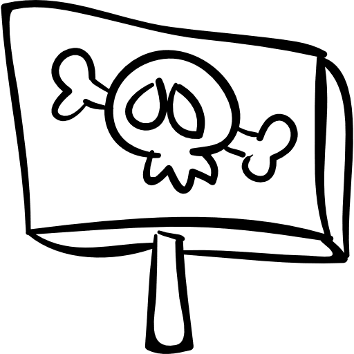 Halloween skull signal outline outline head scary icon