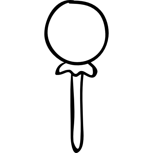 Lollipop outline candy ball halloween icon