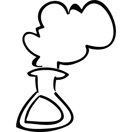 Poison potion flask of halloween outline flask food icon