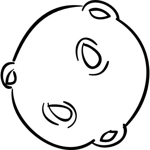 Halloween ball with eyes ball halloween outlined icon