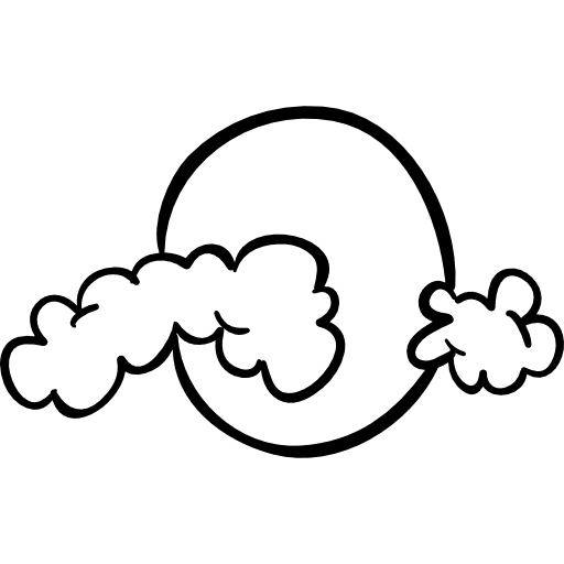 Halloween full moon night with clouds outlines halloween full moon icon