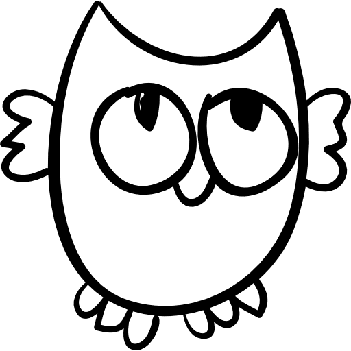 Owl night creature halloween animal owl icon