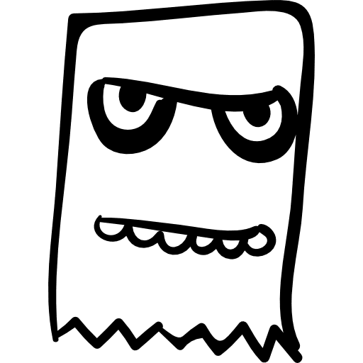 Ugly halloween face ugly bad face icon