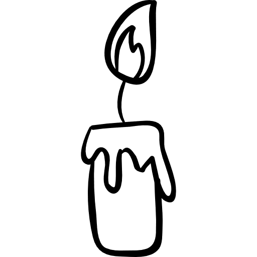 Candle outline flame candle outline icon