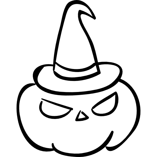 Halloween pumpkin head witch with hat witch pumpkin witches icon