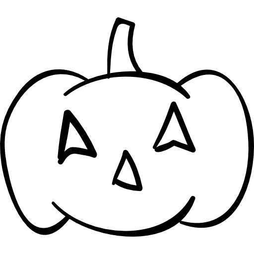 Halloween pumpkin head without mouth halloween head outline icon